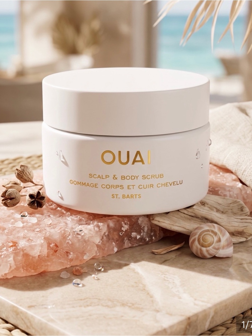 OUAI Scalp & Body Scrub St. Barts Travel Size New Sealed